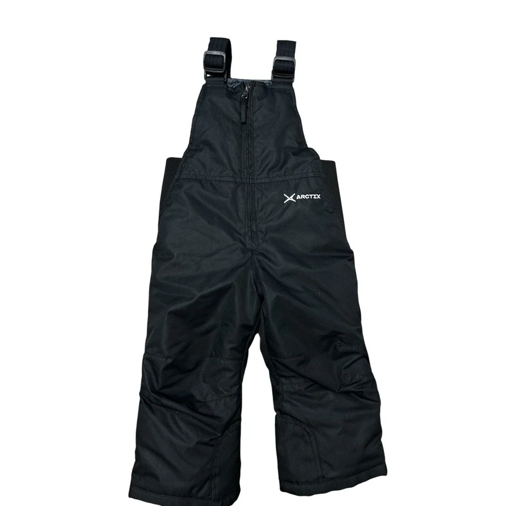 Arctix Toddler Snow Bib Overalls 2T Black Insulated Snow Pants Waterproof